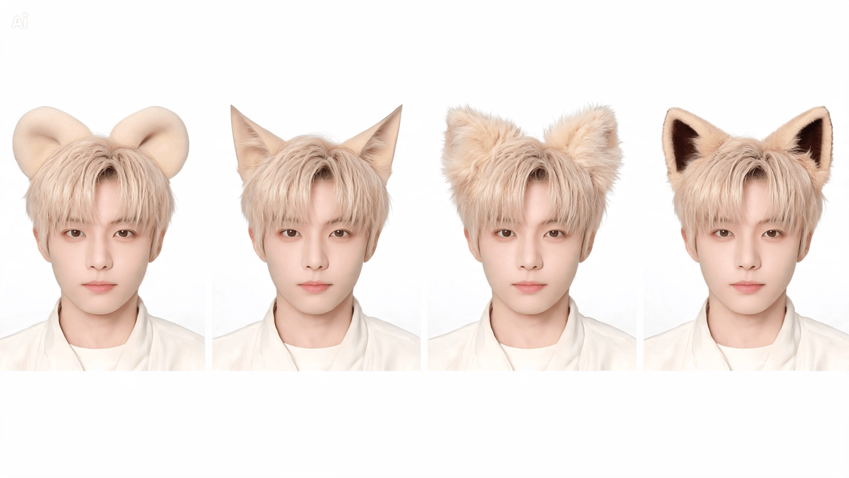 Adjust cat ear shape and look