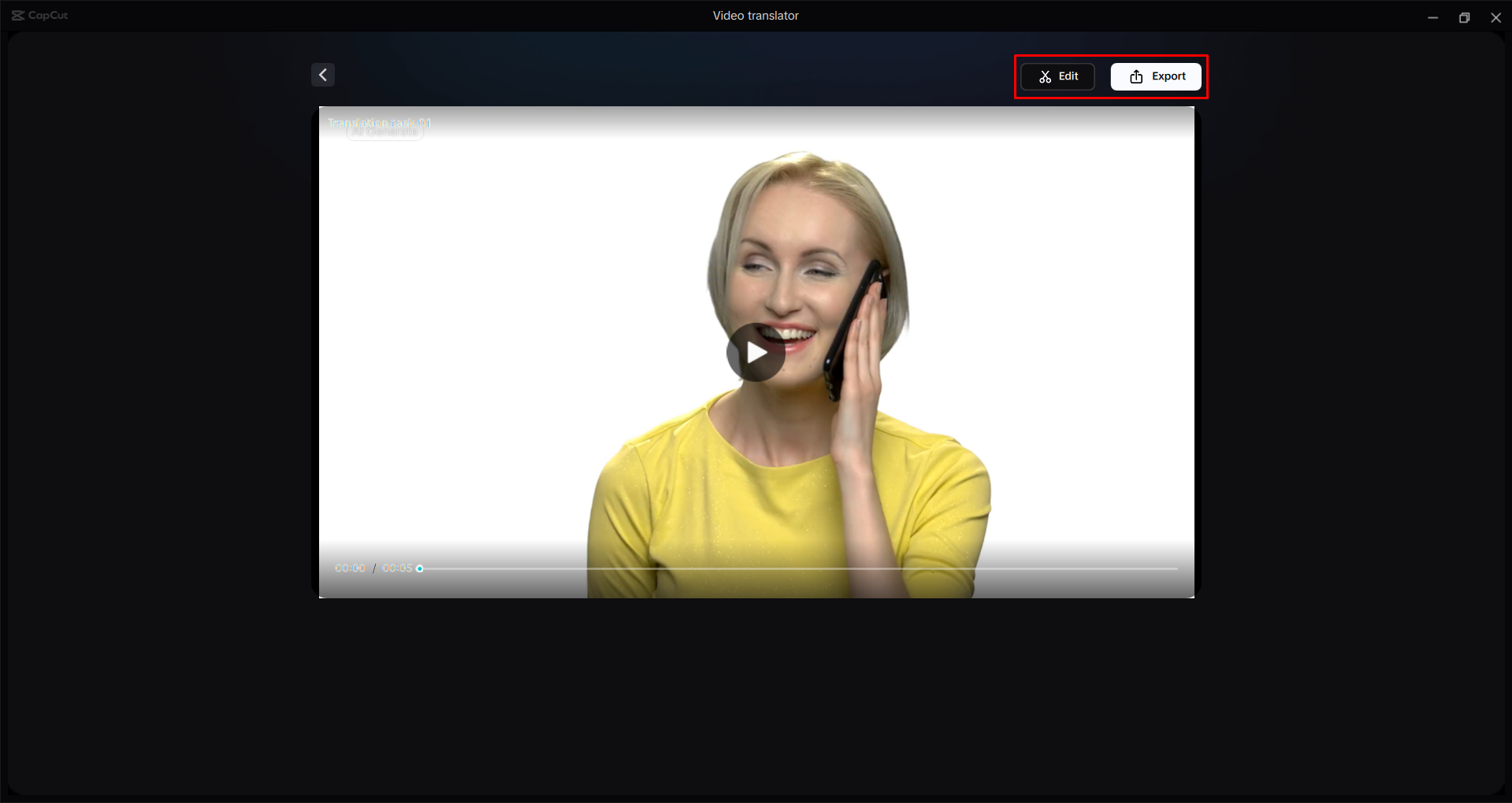 Exporting a video from the CapCut desktop video editor