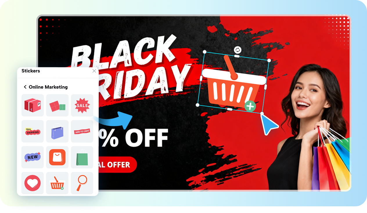 Εργαλείο δημιουργίας εικόνων CapCut AI για διαφημίσεις Black Friday