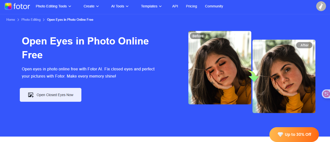 Fotor interface