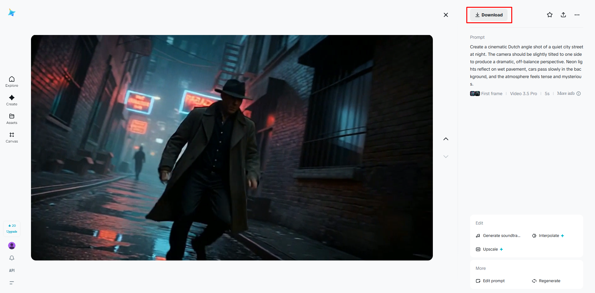 Preview and download Dutch angle shot video