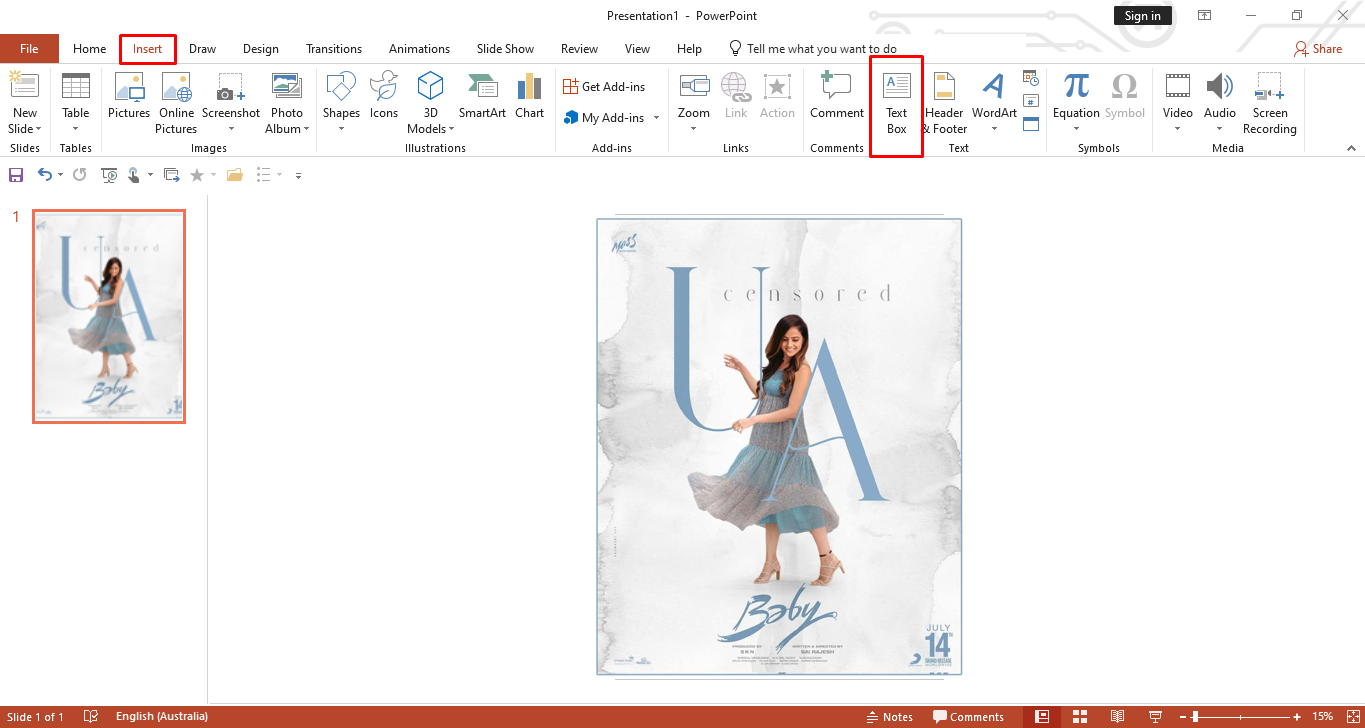 添加標題和文字以創建海報