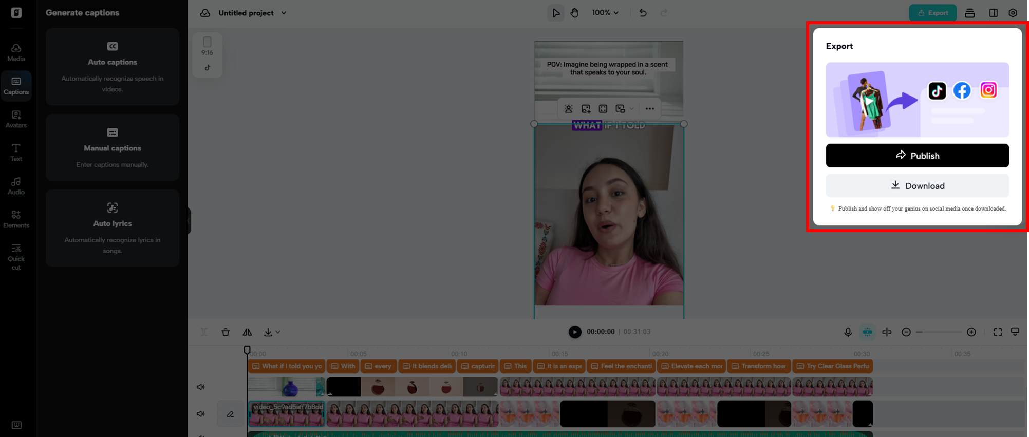 Export your video