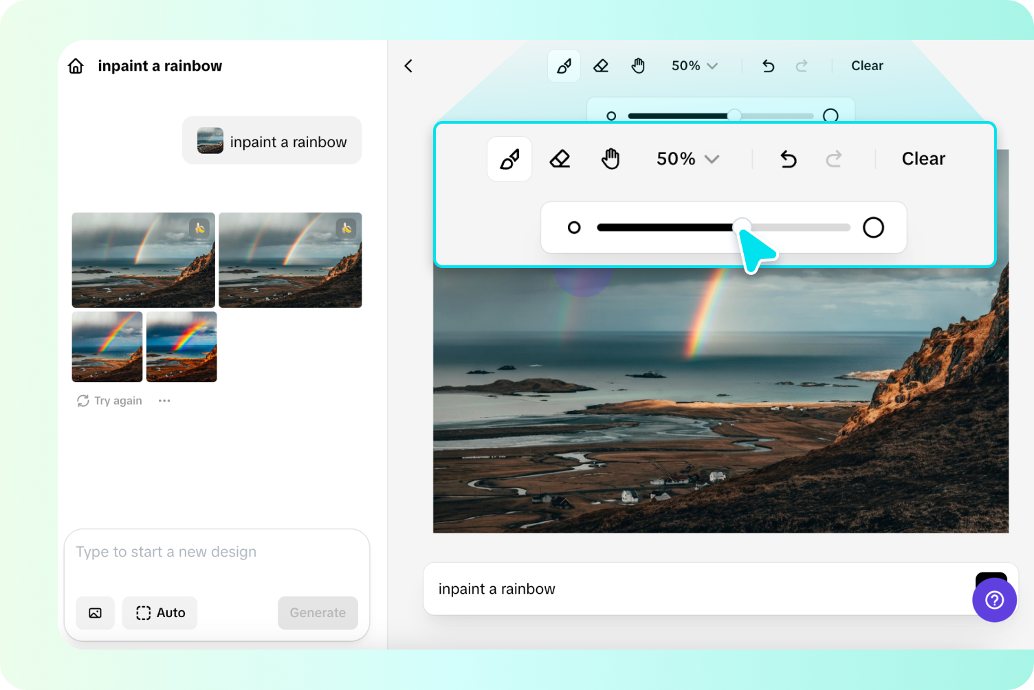 Inpainting elements in image