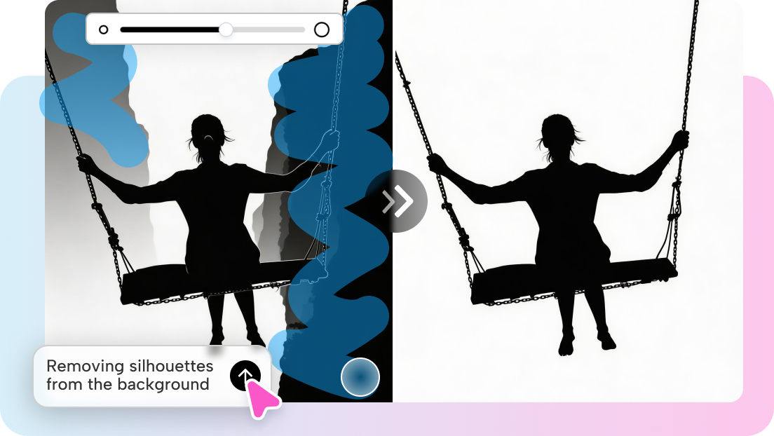 Edit and refine silhouette instantly with AI tools