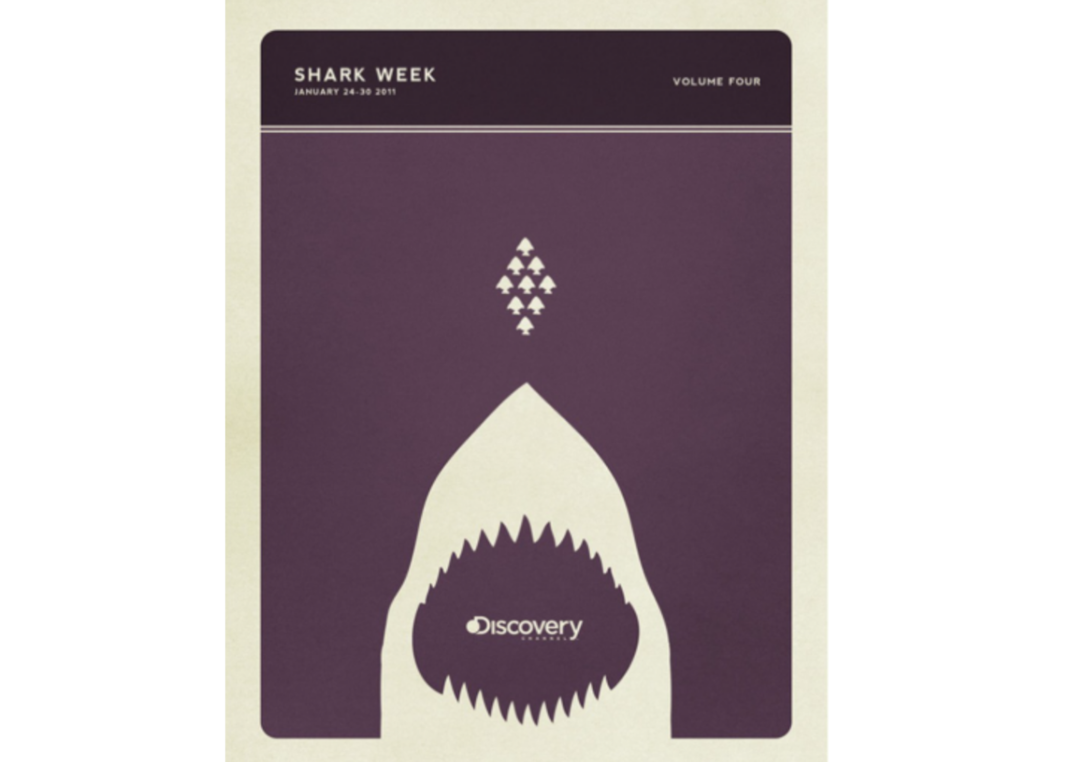 Two-tone vintage Shark Week poster