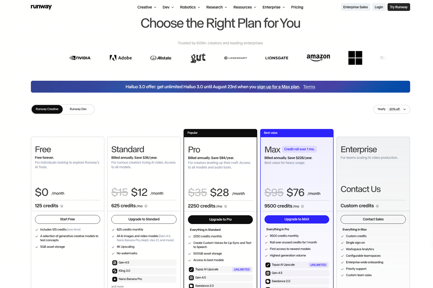 4. Runway: best for a focused production-workflow trial