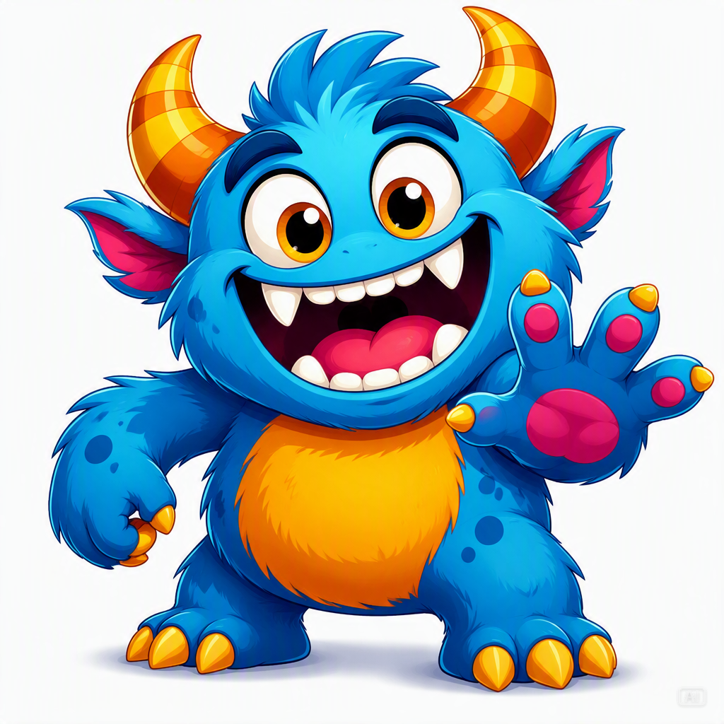 AI monster mascot character image generated by Pippit