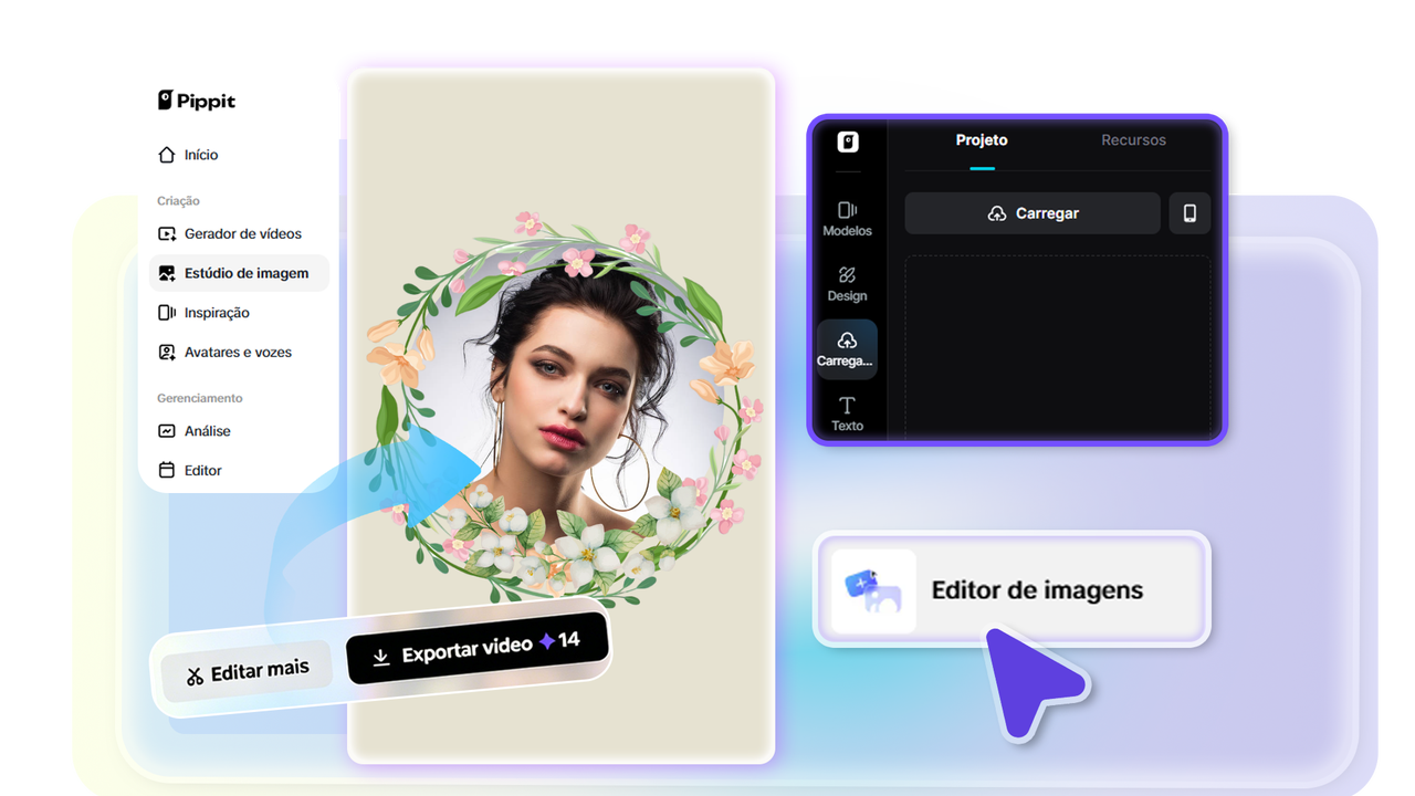 como editar fotos em lote no Pippit