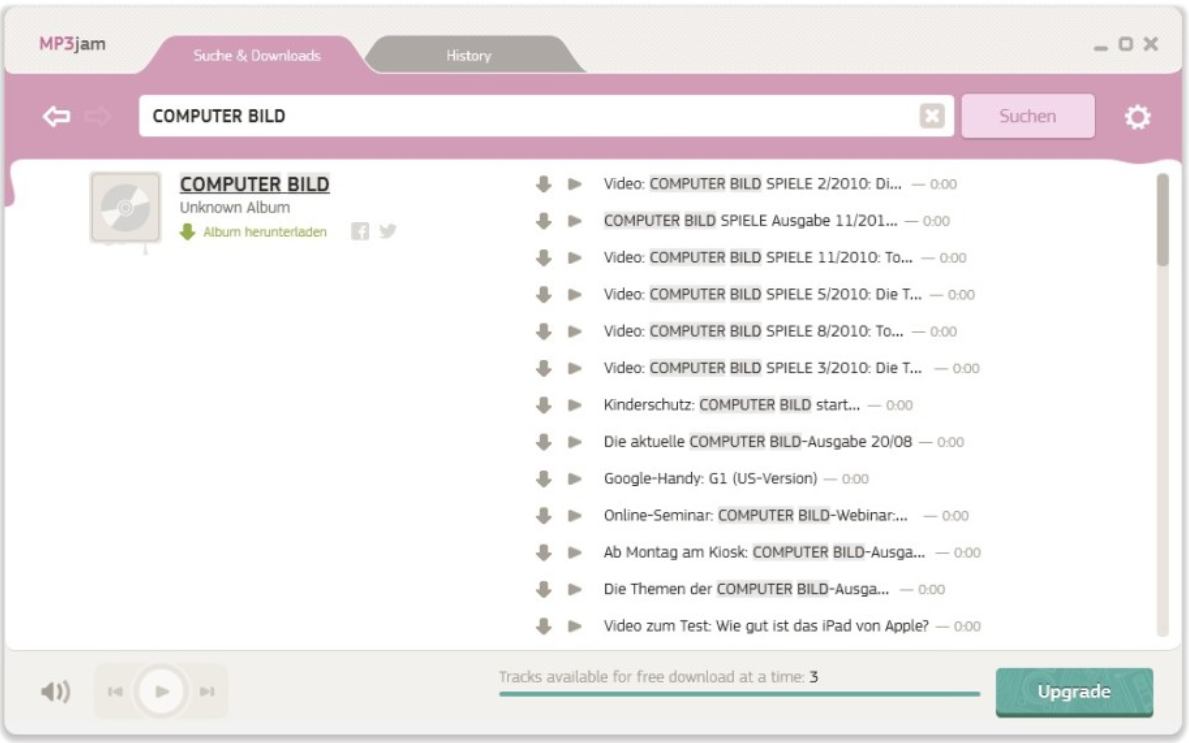 MP3jam music downloader