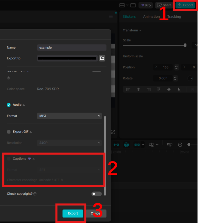 Proofreading captions