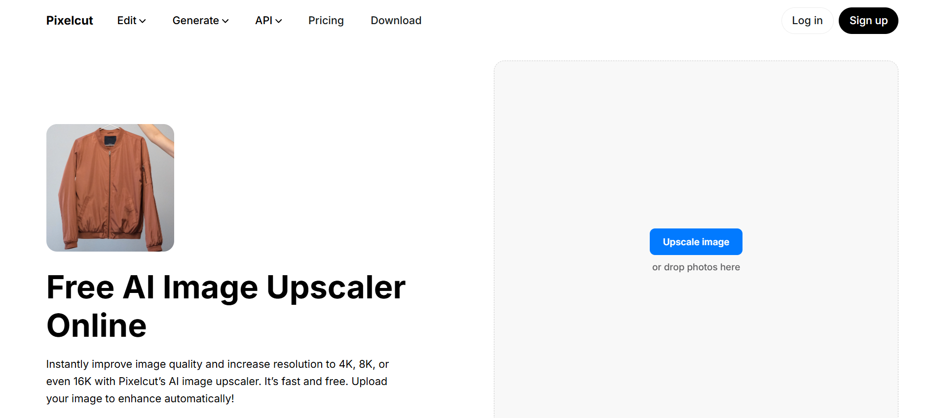 Головна сторінка Pixelcut
