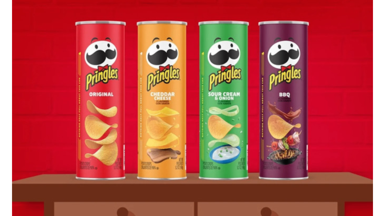Pringles' unique cylindrical can packaging