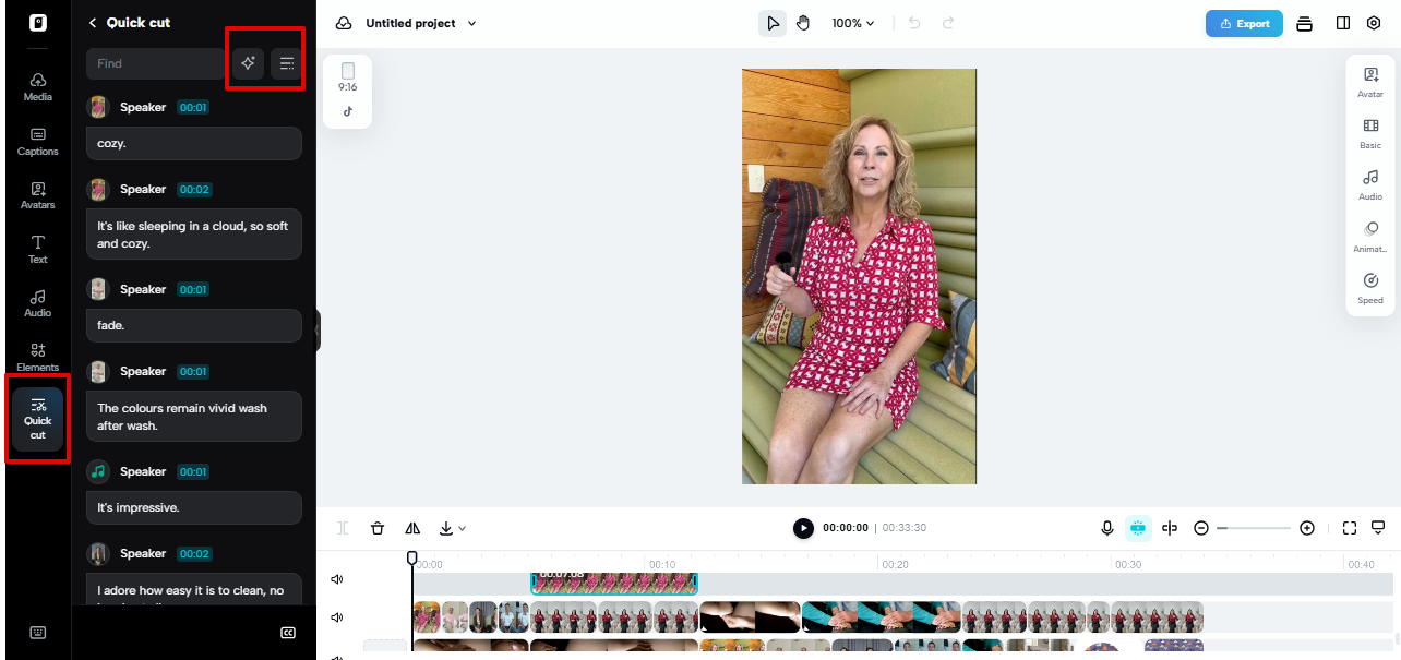 Pippit video transcription