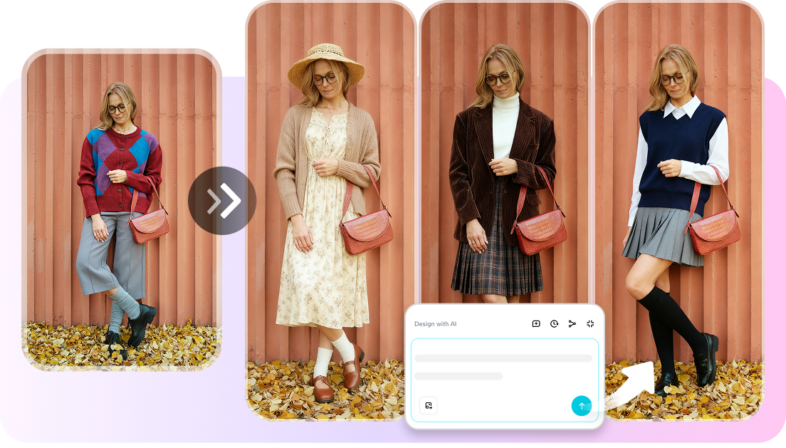 Probeer een trendy look voor social media.