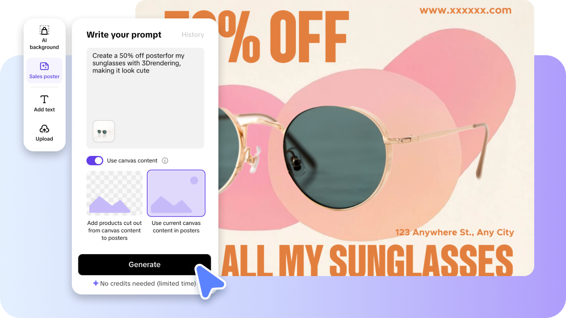 Instant sales posters