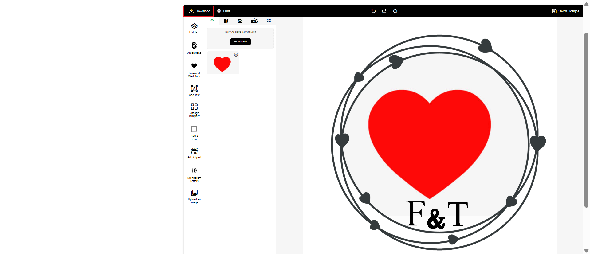 create wedding monogram