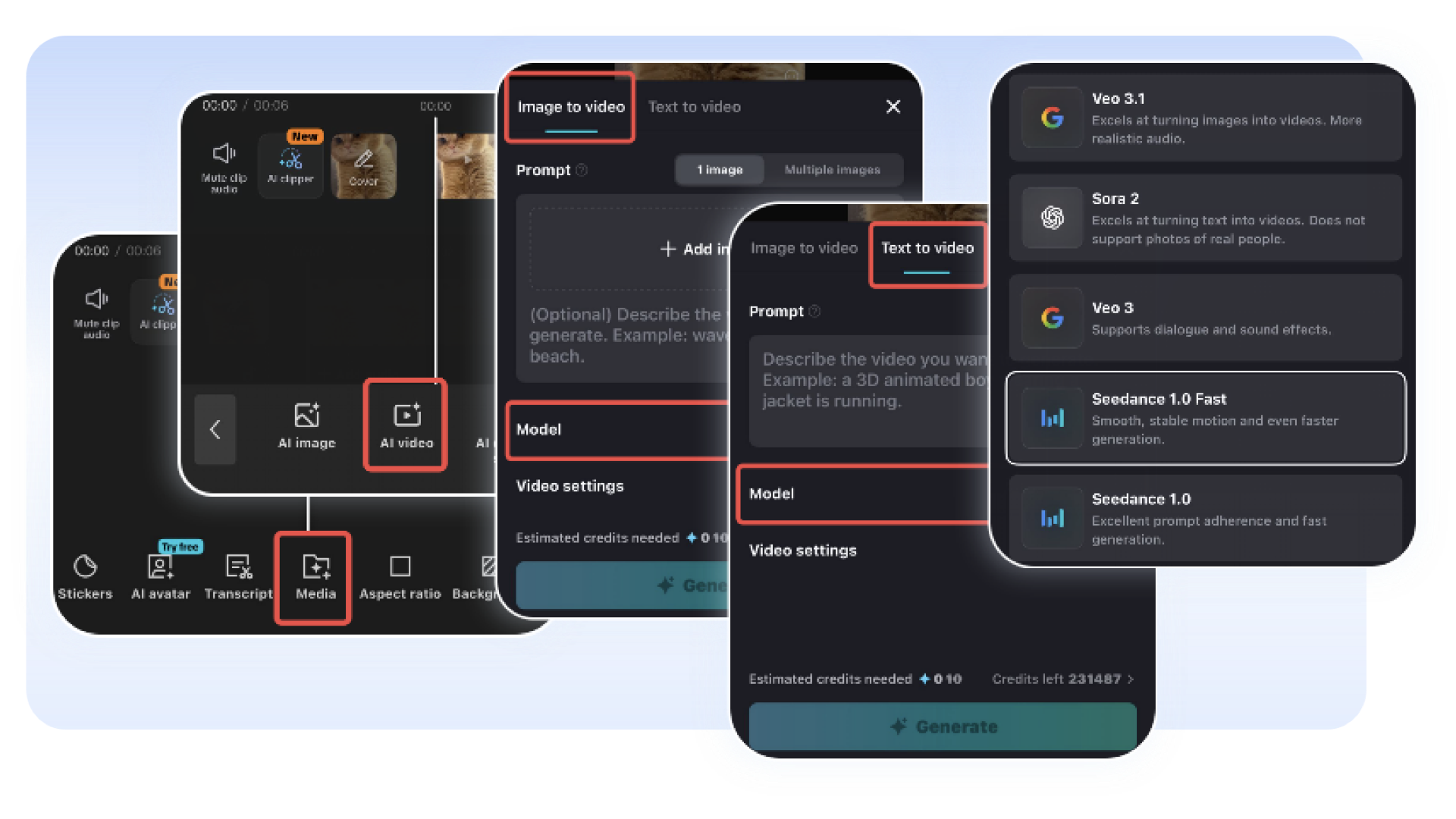Generate Videos during Editing on Mobile App