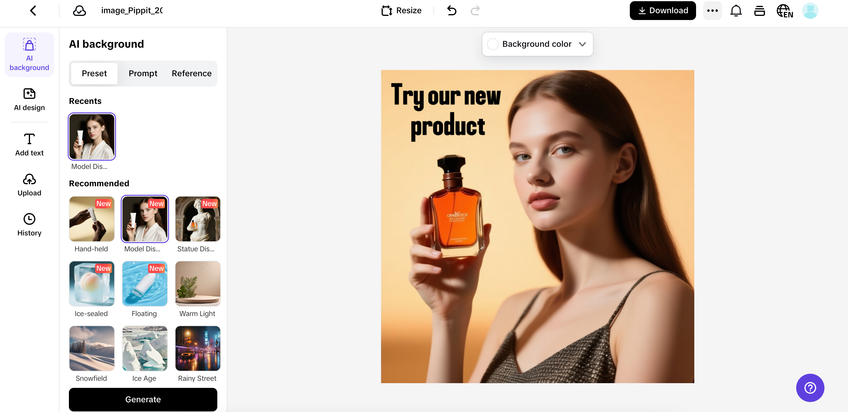 Professional background editing