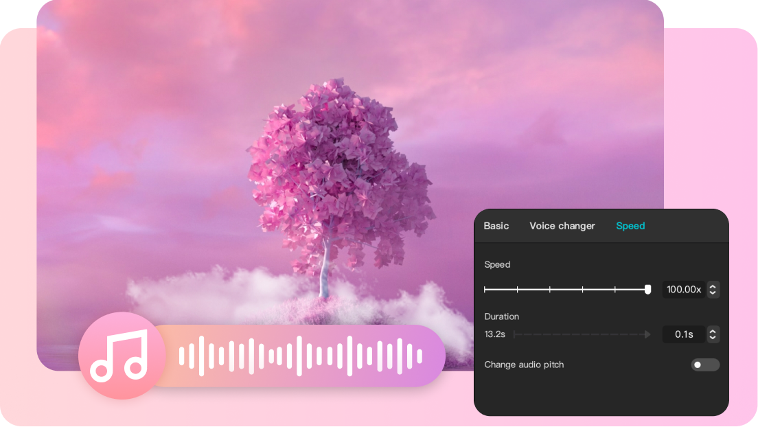 Adjust audio speed swiftly and effortlessly