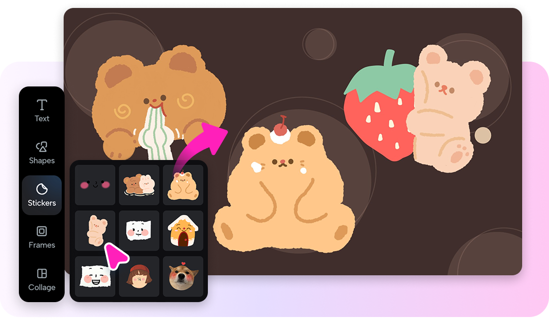 ปรับแต่งสติกเกอร์และรูปทรง