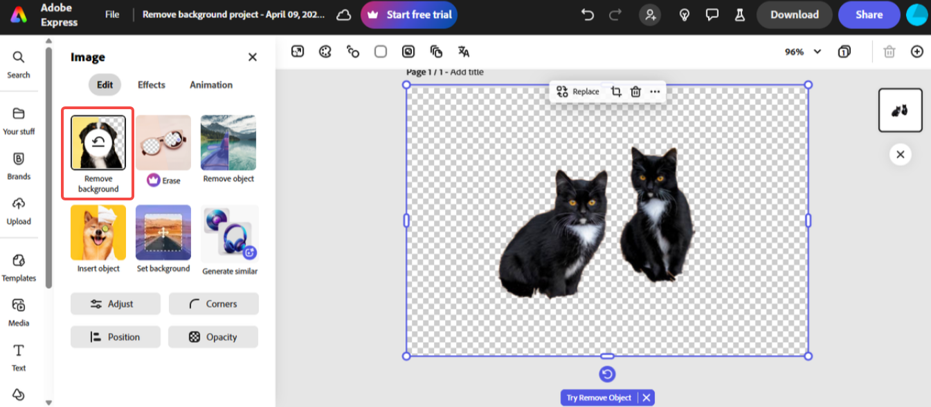 Remove the background