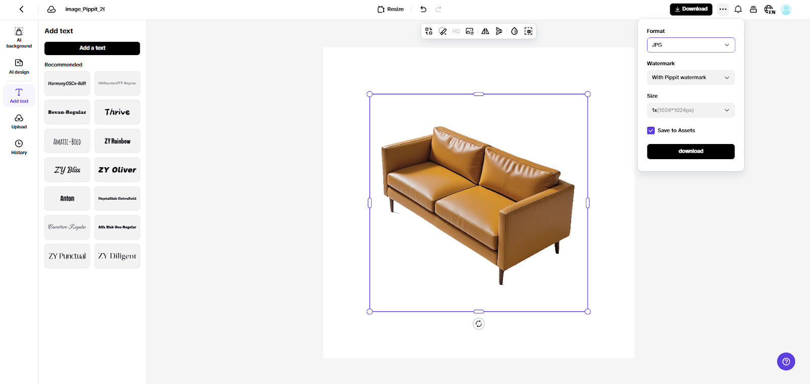 Export your images