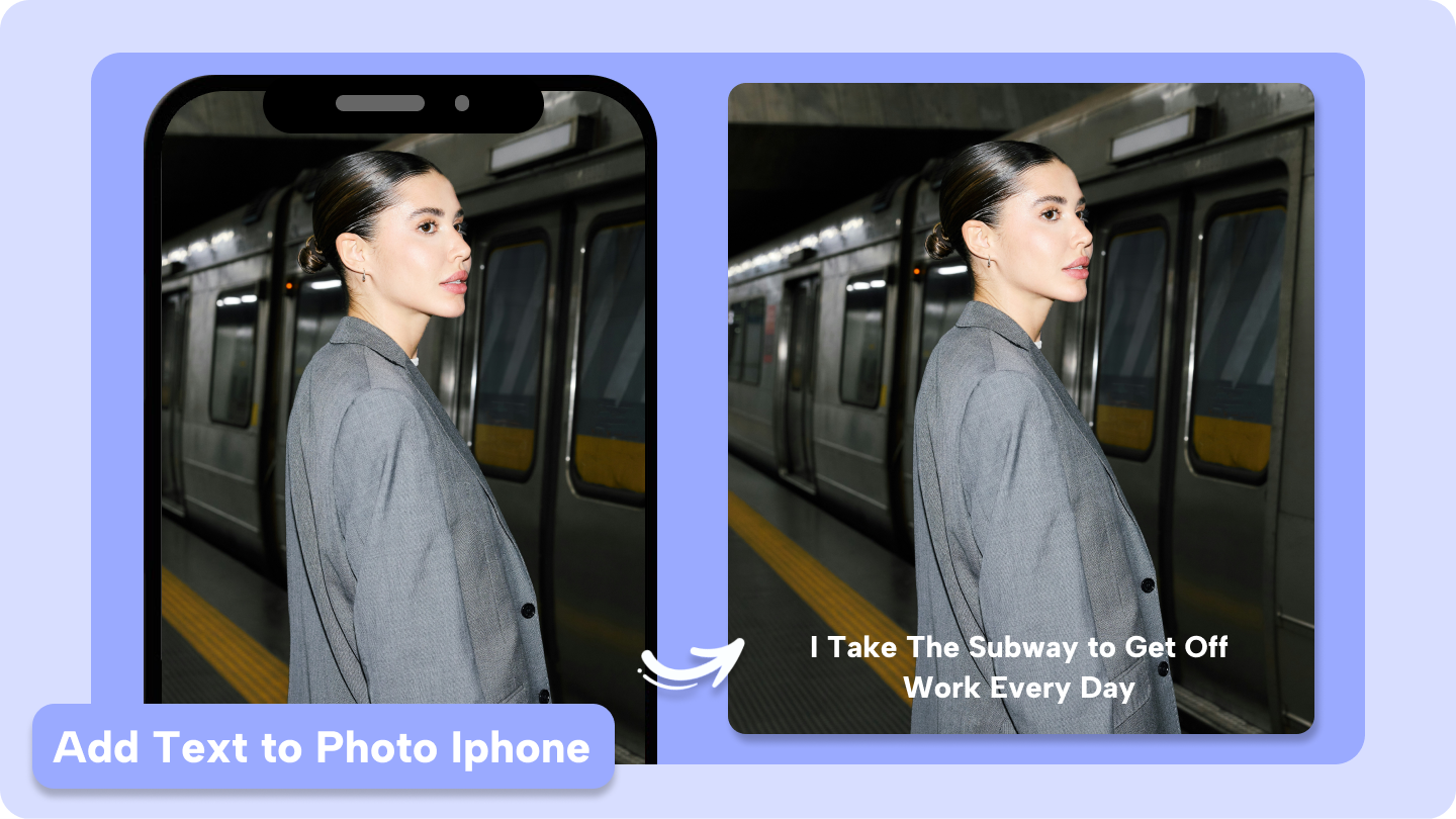 how to add text to a picture on iphone
