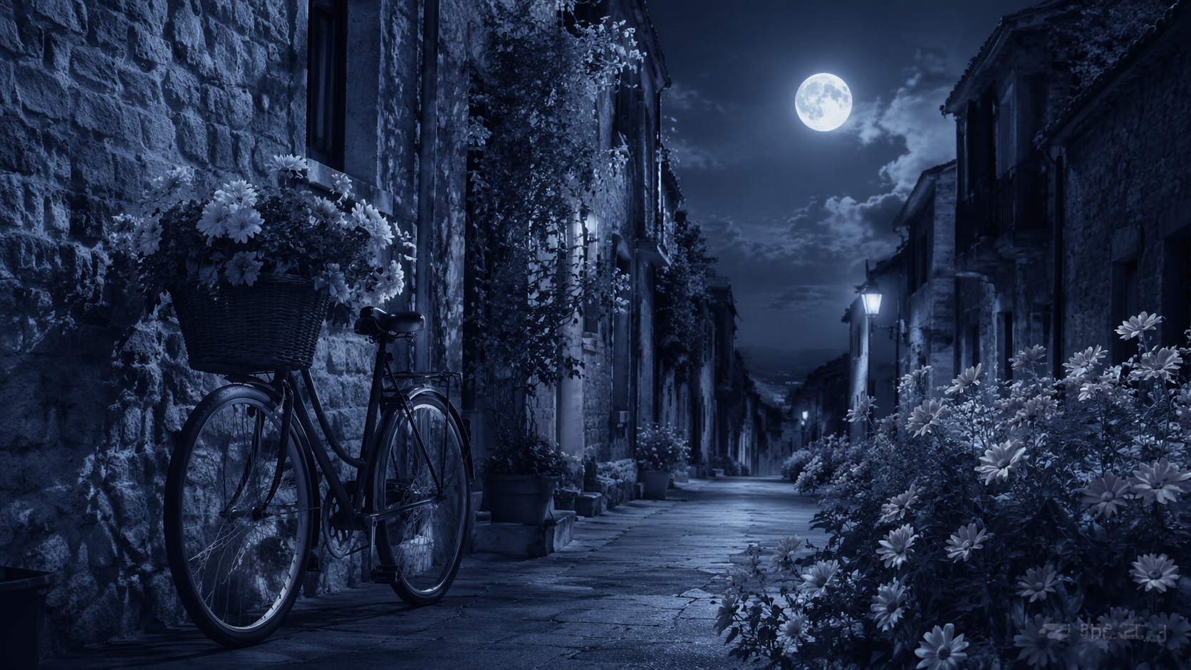Dreamina AI moonlight filter prompt example 5: Lunar Fashion Editorial
