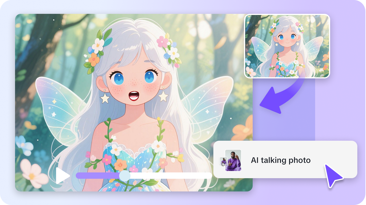 AI talking photo for a custom fairy works