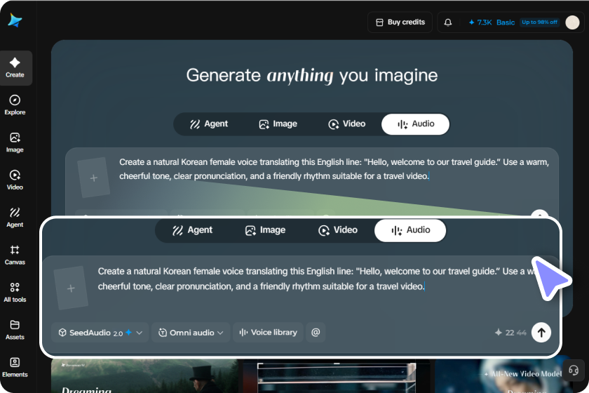  Adicione seu script ou referência em inglês