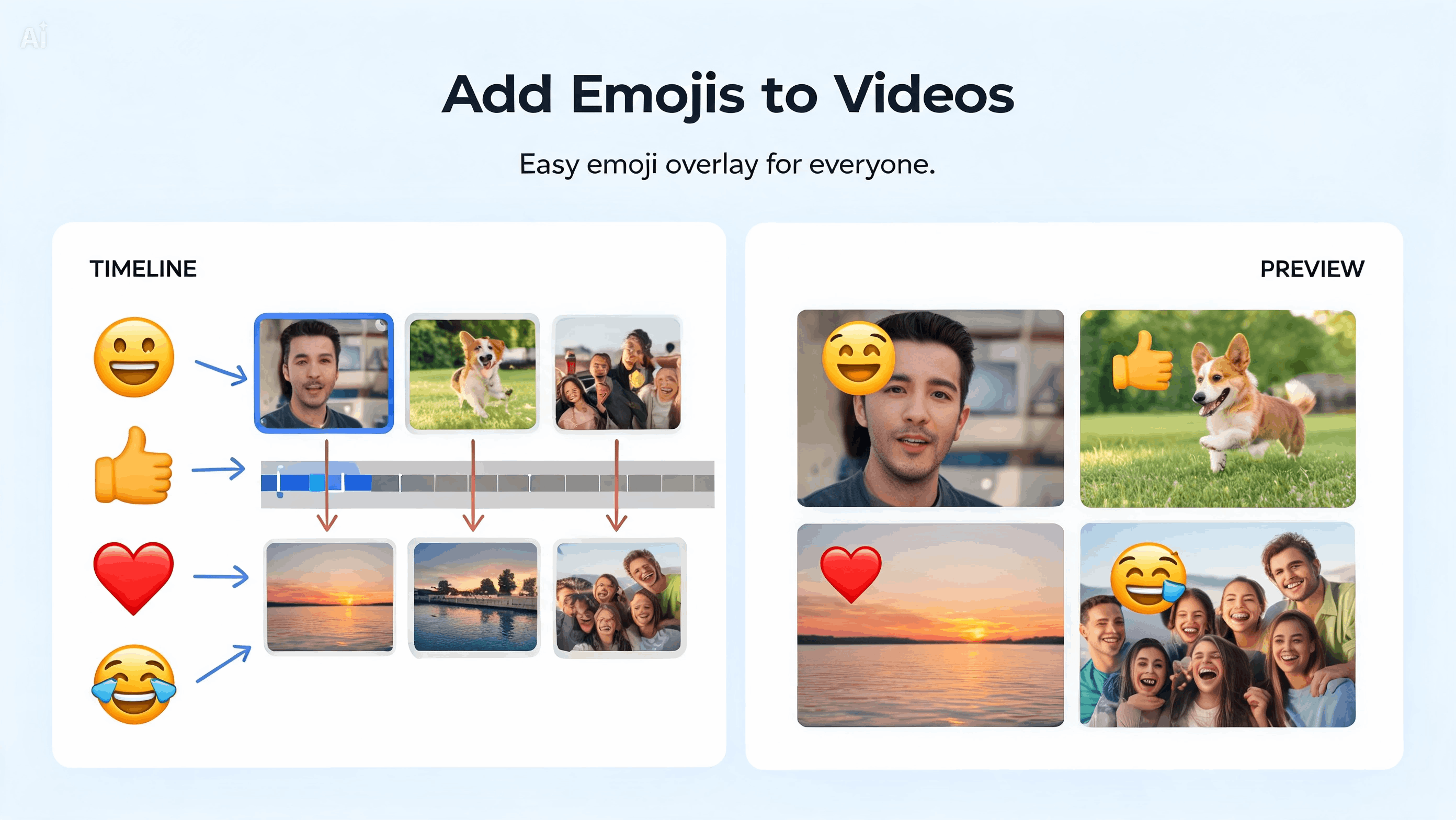 Text or Image Based Emoji Placement