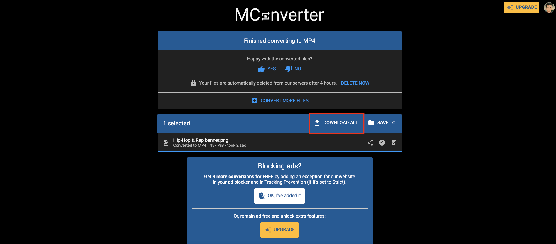 PNG to MP4 free
