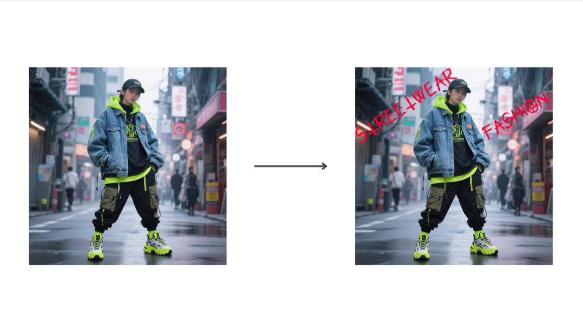 Dreamina'nın metin yerleşimi özelliği