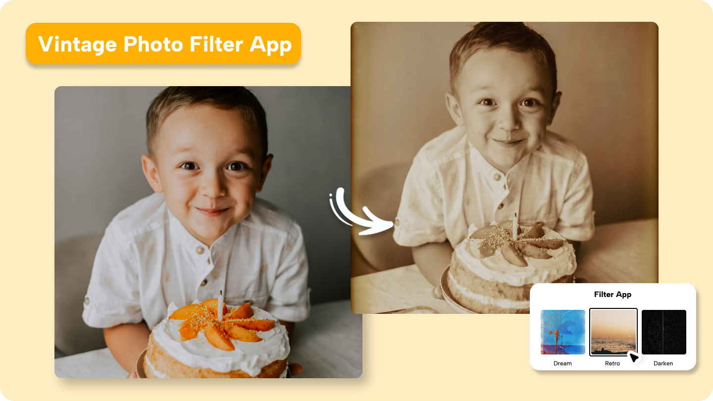 aplicación de filtros fotográficos vintage