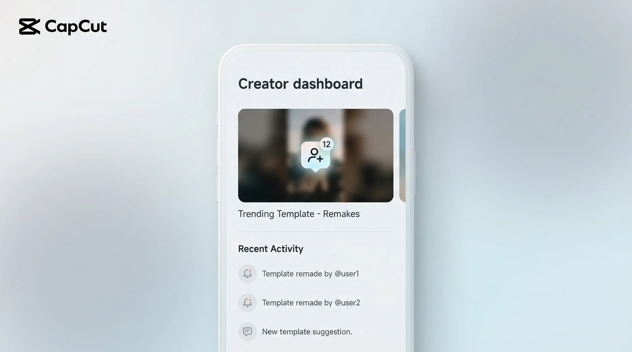 Template usage notification