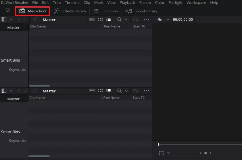 Relink klip apabila audio DaVinci Resolve tidak dimainkan dalam garis masa