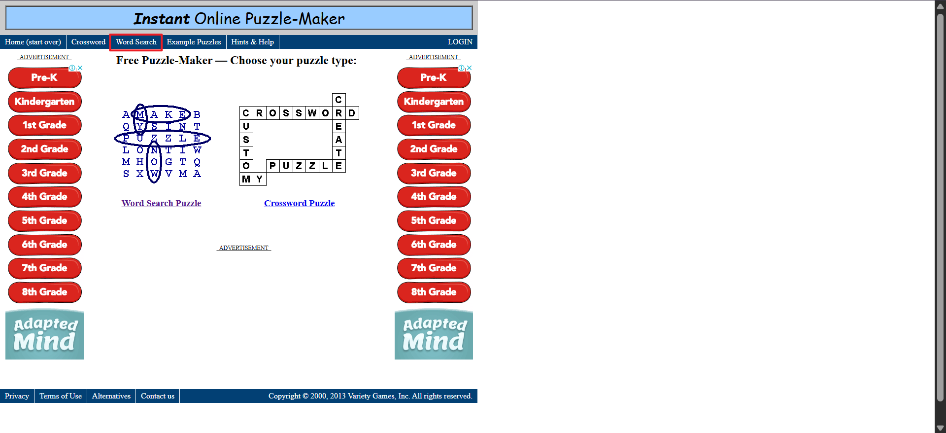 Faça sua própria pesquisa de palavras grátis