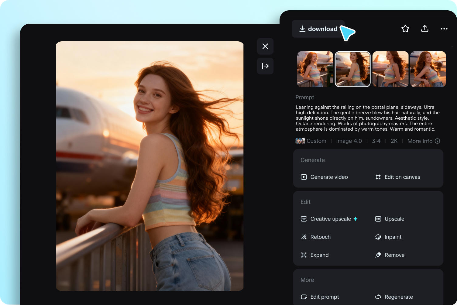 export your enhanced image