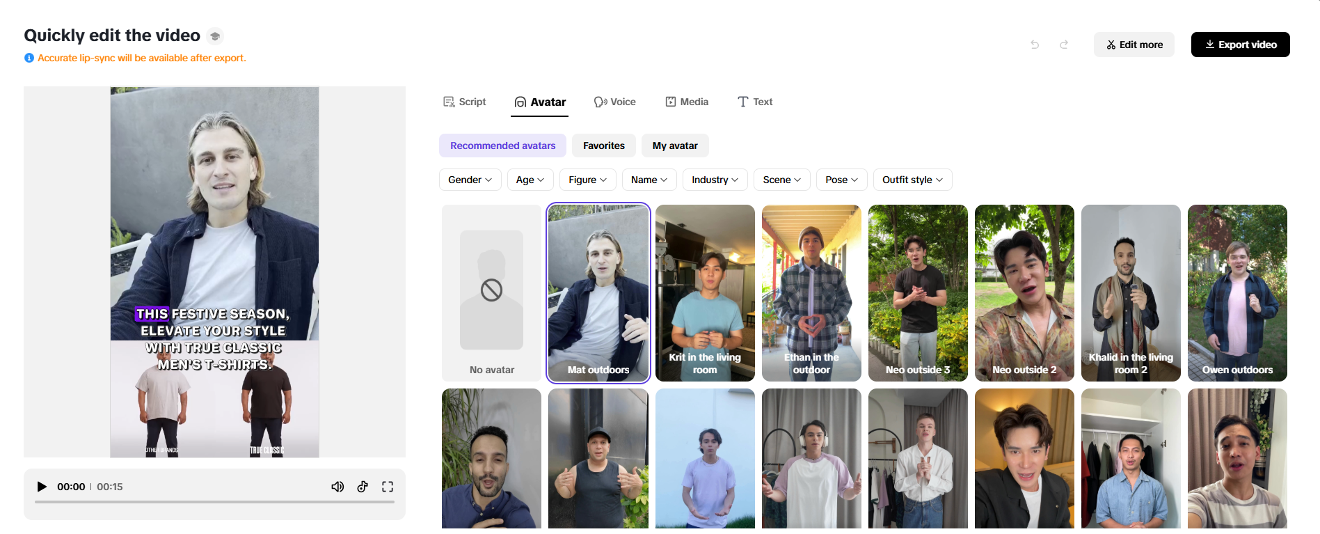 AI-generated avatars with voiceovers