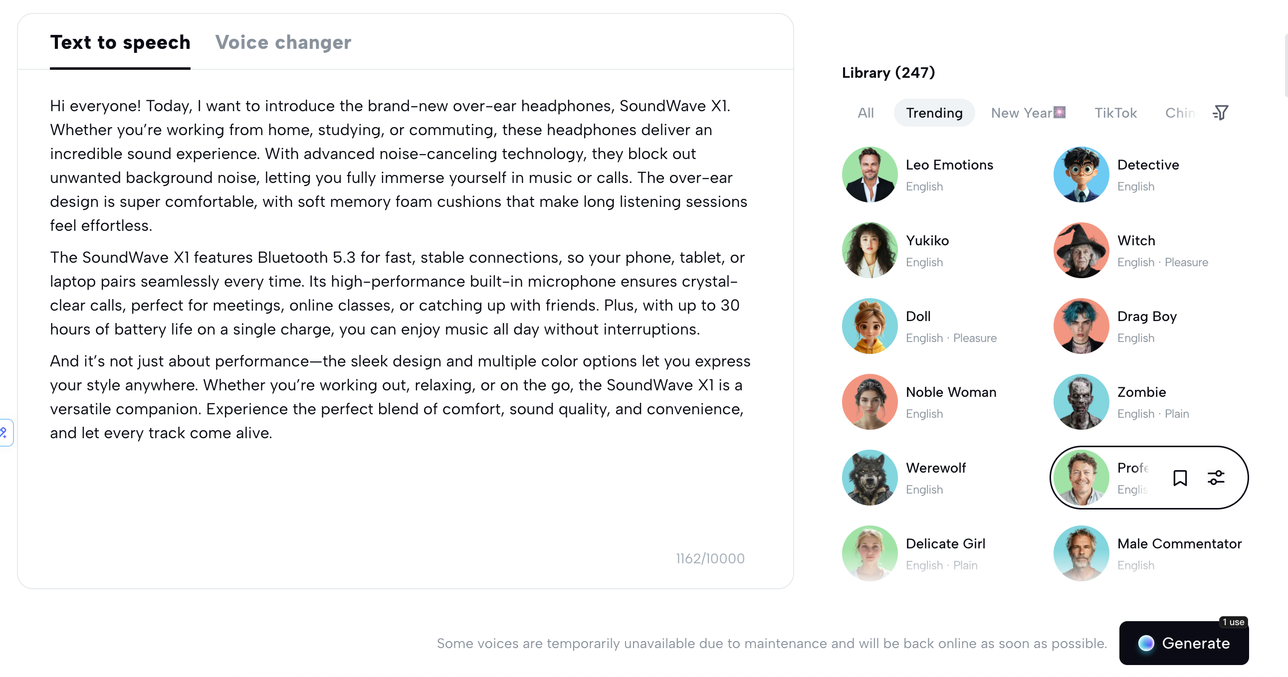Generate Your AI Voice