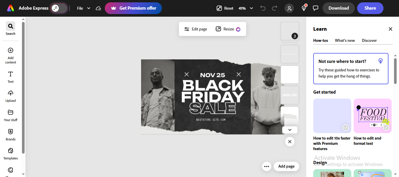 Adobe - a reliable Facebook cover photo maker