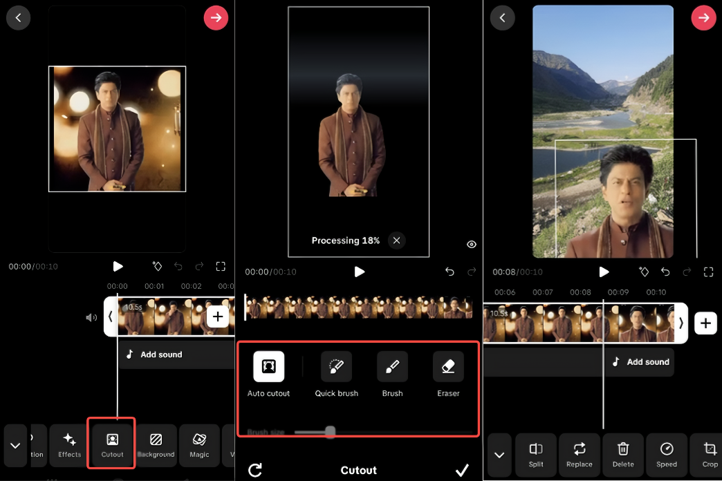 Generate the video background and post on TikTok