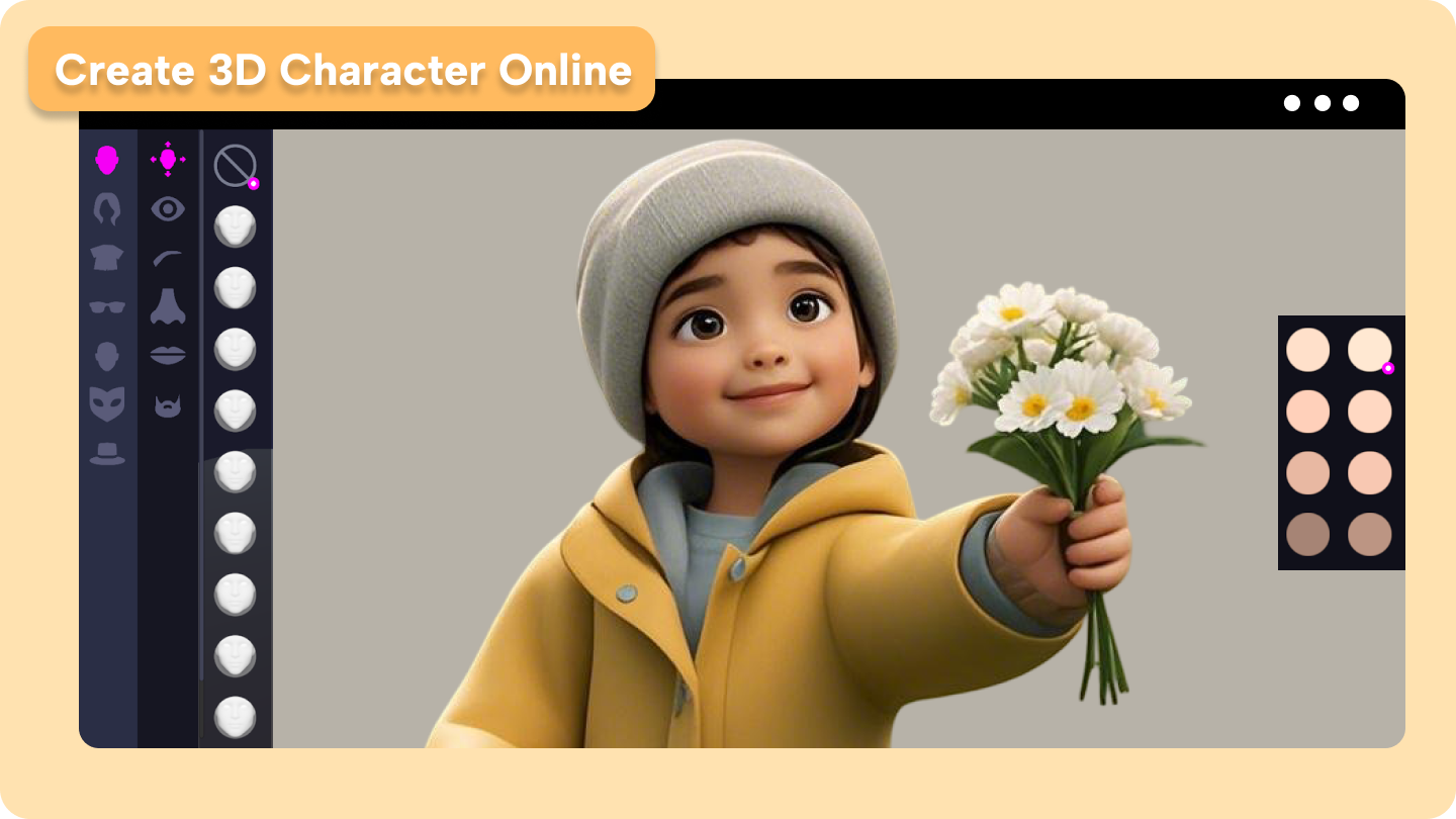 create 3D character online