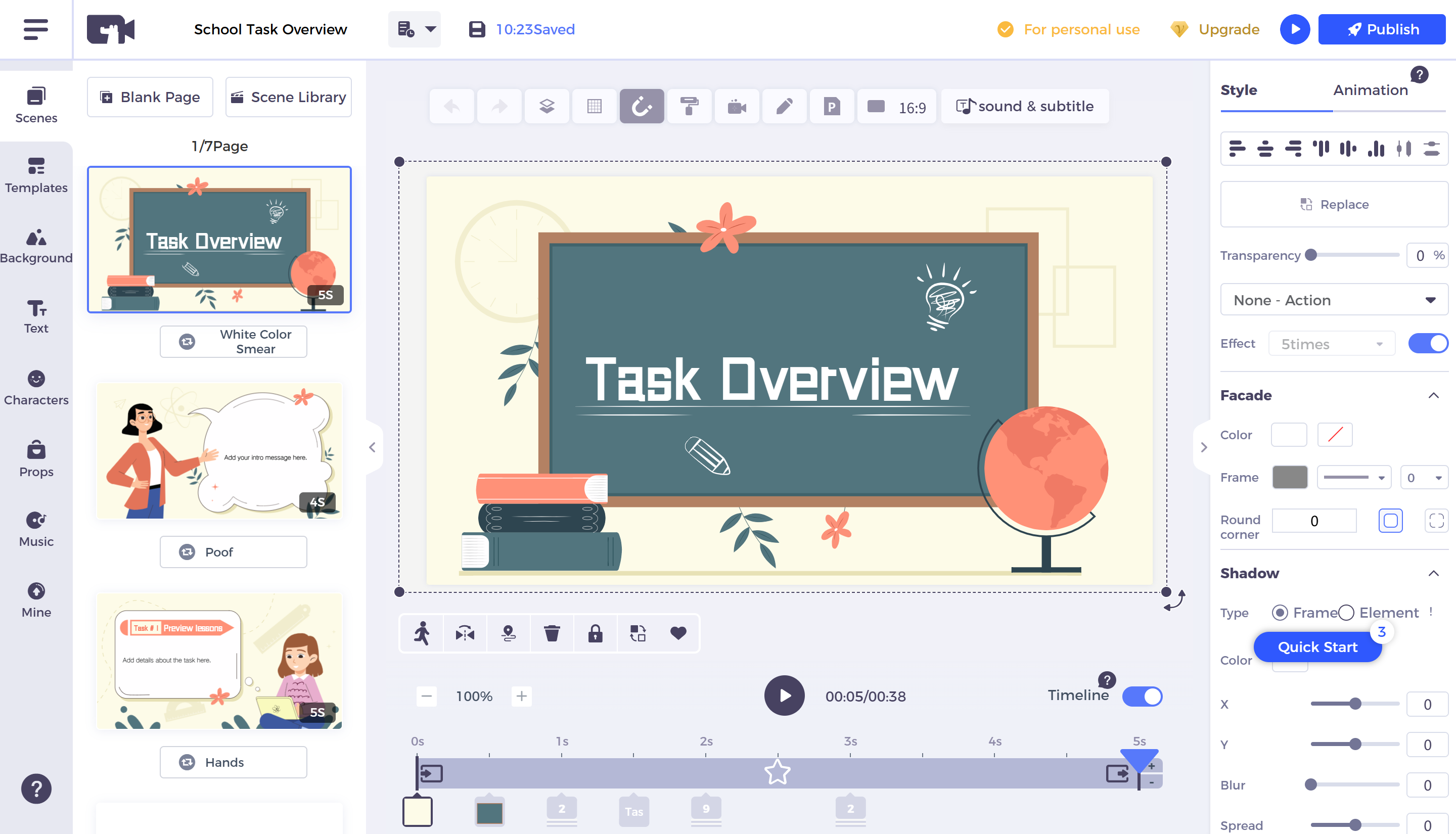 Doratoon animation maker with drag-and-drop animation tools