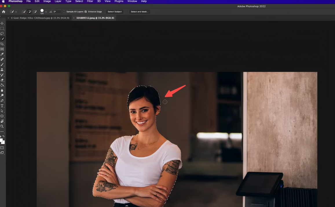 Select the person in the photo