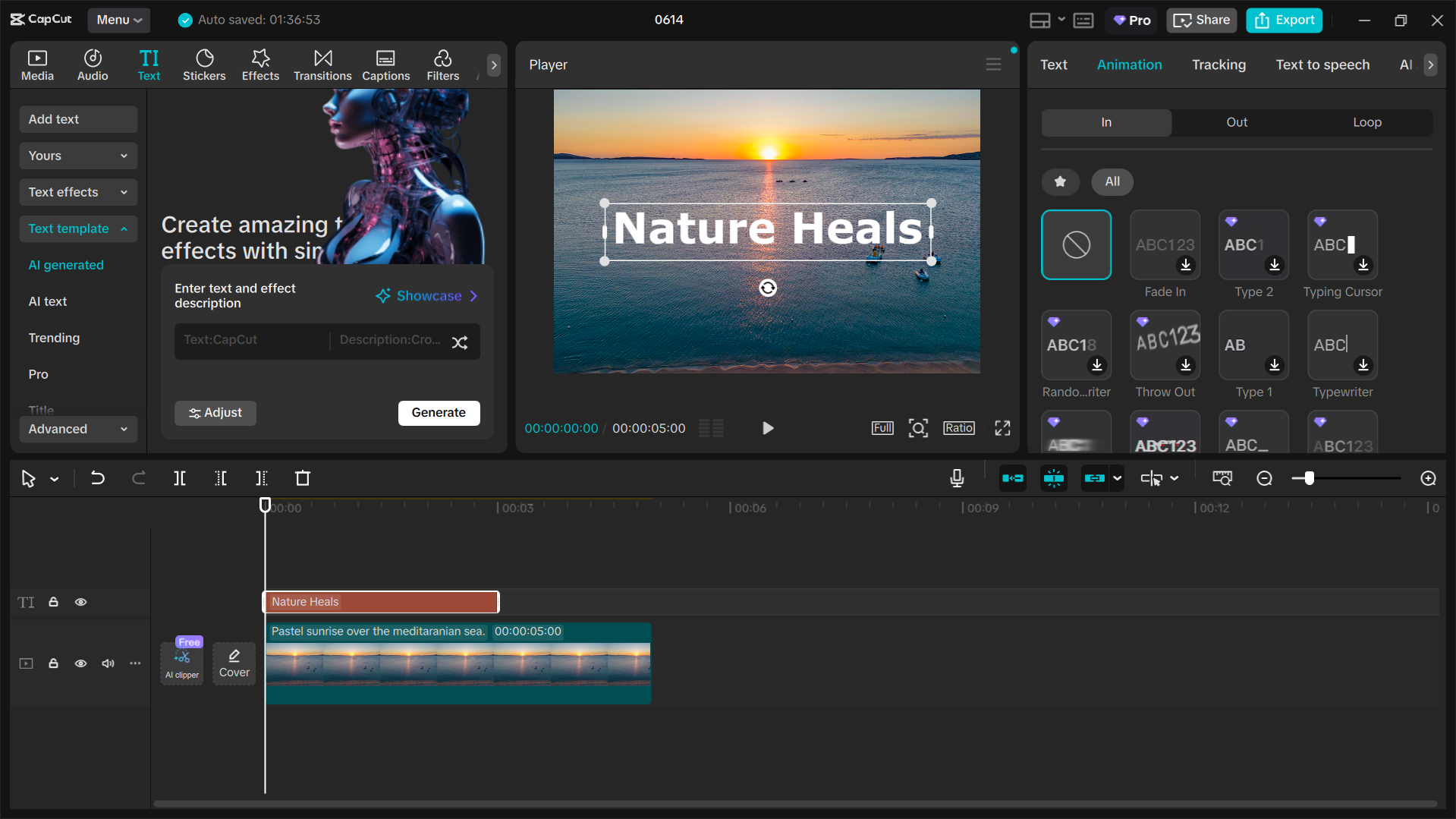 Interface of the CapCut desktop video editor - the best tool to access Verdana fonts