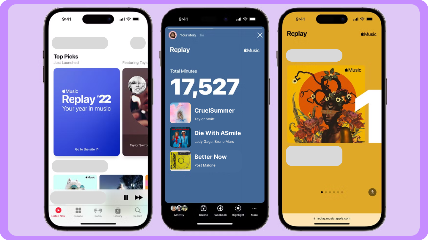 replay ng musika ng mansanas