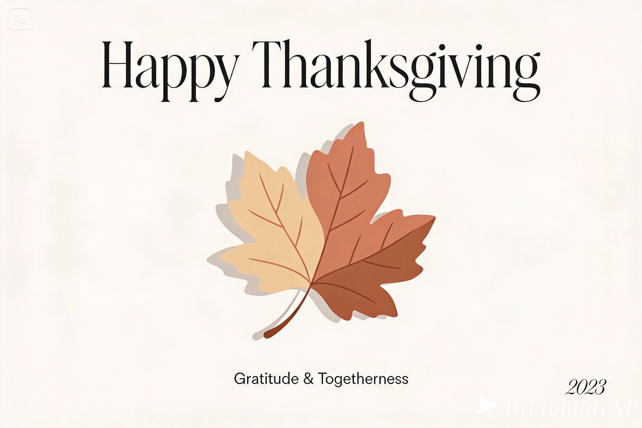 Minimalist grateful card