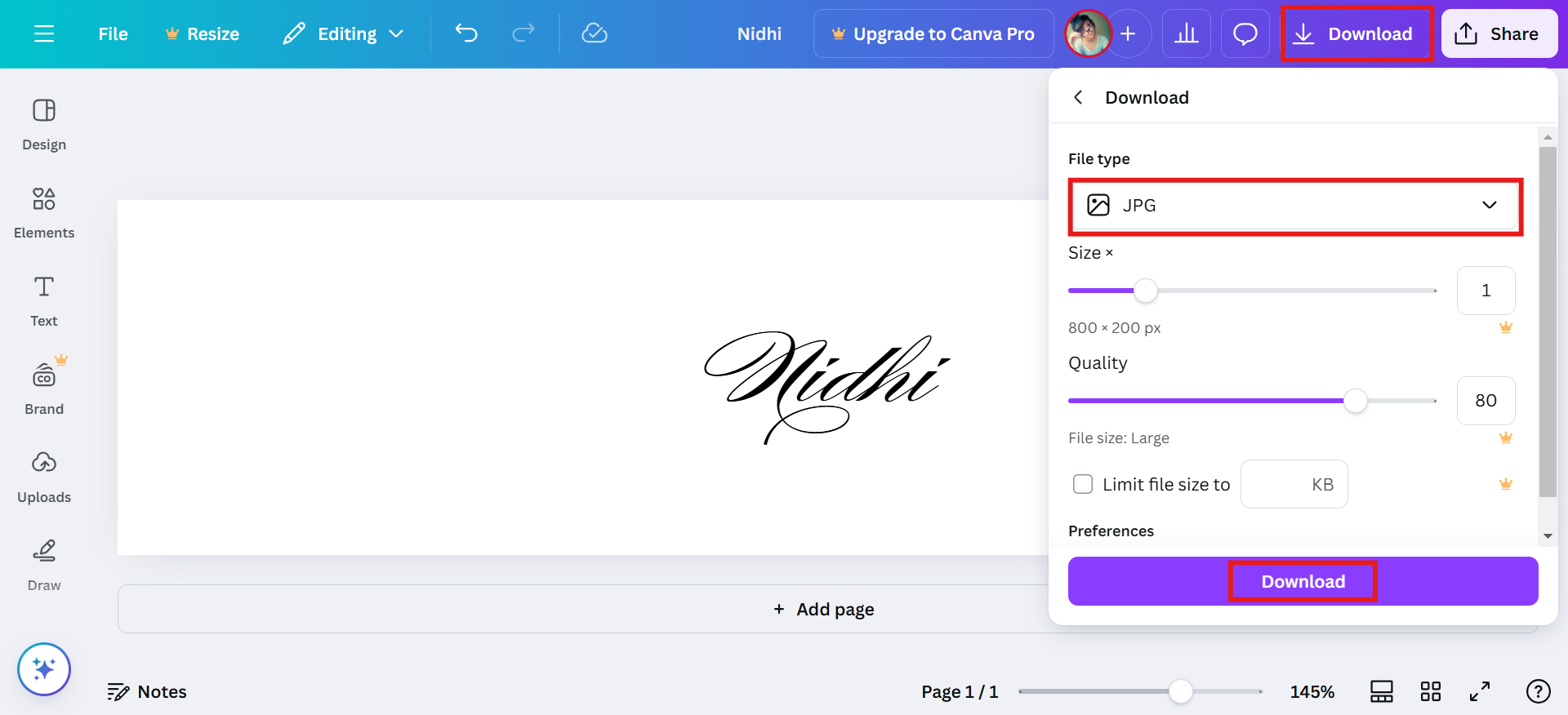 create signature in JPG format